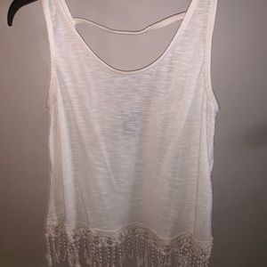 Cream white tank top